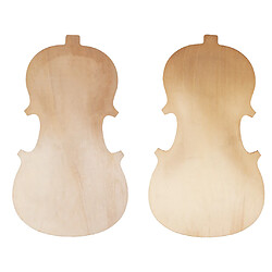 Acheter 2 pièces de violon avant plaque arrière Solidwood violon non fini DIY pièces 1-8