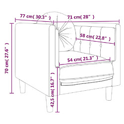 vidaXL Ensemble de canapés 3 pcs avec coussins crème velours pas cher