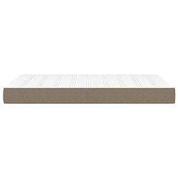 Avis vidaXL Matelas de lit à ressorts ensachés Taupe 120x200x20 cm Tissu