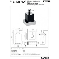 Bemeta - Maison De La Tendance Distributeur de savon liquide GAMMA en laiton chrome / 200 ml