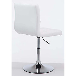 Avis Decoshop26 Lot de 2 chaises de salle à manger style moderne et design en synthétique blanc hauteur réglable pivotant pieds en métal 10_0000227