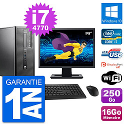 PC Tour HP 600 G1 Ecran 19" Intel i7-4770 RAM 16Go Disque 250Go Windows 10 Wifi · Occasion 