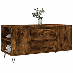 Avis Maison Chic Tabls basse,Table Console pour salon chêne fumé 102x44,5x50 cm bois d'ingénierie -MN59913