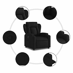 Maison Chic Fauteuil inclinable,Fauteuil luxe de relaxation Noir Tissu -MN85558 pas cher