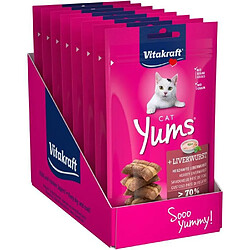 VITAKRAFT Cat Yums Friandise pour chat au Pâté de foie - Lot de 9x40g