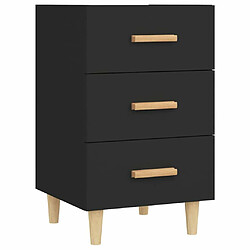 Maison Chic Table de chevet,Table de nuit,Table d'appoint pour salon noir 40x40x66 cm bois d'ingénierie -MN97084