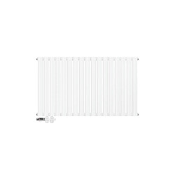 Radiateur à panneaux simple couche 600x1020 mm blanc avec fond Garniture de raccordement ML-Design