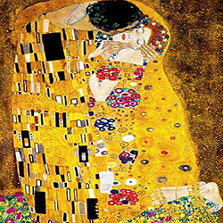 Puzzle gustav Klimt The Kiss 1000 piAces par Eurographics, Jaune