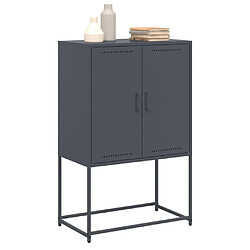 Avis vidaXL Buffet haut anthracite 68,5x38,5x107 cm acier