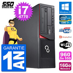 PC Fujitsu Esprimo E920 DT Intel Core i7-4770 RAM 16Go SSD 960Go Windows 10 Wifi - Occasion