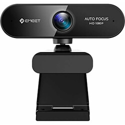 eMeet Webcam NOVA 1080P - Webcam Full HD avec Autofocus, webcam avec Double Mmicrophone, champ de Vision 96°, Plug & Play