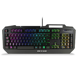 Spirit Of Gamers Clavier gamer ELITE-K40 semi-mécanique RGB avec chassis métal - Stand pour smartphone 