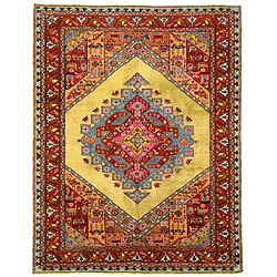 Vidal Tapis de laine 186x145 multicolore Kashkuli pas cher