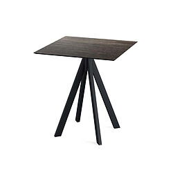 Materiel Chr Pro Table de bistrot Infinity avec piètement noir + plateau HPL 70x70 cm - Veba