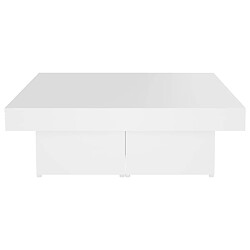 Acheter vidaXL Table basse blanc 90x90x28 cm bois d'ingénierie