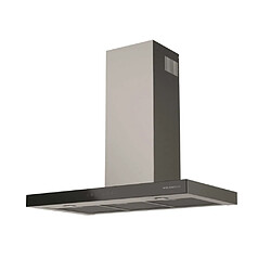 Hotte décorative murale 90cm 63db 564m3/h inox/noir - GHBS97IX - GLEM 