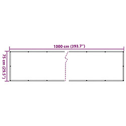 vidaXL Écran d'intimité de balcon blanc 1000x75 cm PVC pas cher