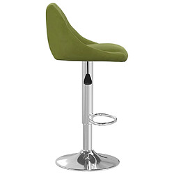 Avis vidaXL Tabouret de bar Vert clair Velours