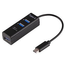 Wewoo 2 en 1 USB 3.1 noir USB-C / Type-C vers USB 2.0 COMBO 3 Ports HUB + lecteur de carte TF 