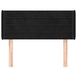 Avis Maison Chic Tête de lit scandinave avec oreilles,meuble de chambre Noir 93x16x78/88 cm Velours -MN80579