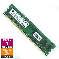 Barrette Mémoire 1Go RAM DDR2 Micron MT8HTF12864AY-800G1 DIMM PC2-6400U 1Rx8 · Reconditionné PC2-6400 - 800MHz