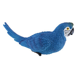 perroquet réaliste résine oiseau ornement animal suspendu 29cm couché bleu