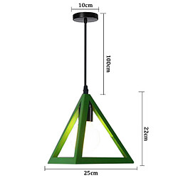 Avis Stoex Suspension Luminaire Industrielle Contemporain, Lustre Abat-Jour Plafonnier en Métal Fer Cage E27 (Vert)