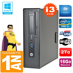 PC HP EliteDesk 800 G1 SFF Core I3-4130 16Go Disque 2 To Graveur DVD Wifi W7 · Occasion 