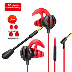 GUPBOO G9 Universal Portable Dynamic Noise Cancelling In-Ear Headphones Wired Call Headphones Gaming Computer Earphone With 