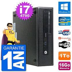 PC HP EliteDesk 800 G1 Core i7-4790 RAM 16Go Disque Dur 1To Windows 10 Wifi · Occasion 