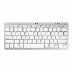 Clavier sans fil Trust Nado Espagnol Qwerty Blanc