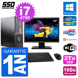 PC Fujitsu E920 DT Ecran 19" Intel Core i7-4790 RAM 16Go SSD 2To Windows 10 Wifi · Occasion 