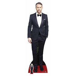 Star Cutouts Figurine en carton taille reelle Costume Ryan Reynolds Noir et Blanc (Noeud Papillon) 188cm 