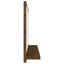 Avis vidaXL Miroir de bain Chêne marron 60x10,5x37 cm Bois d'ingénierie