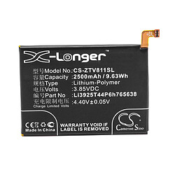 vhbw Batterie remplacement pour ZTE Li3925T44P6h765638 pour smartphone (2500mAh, 3,85V, Li-polymère)