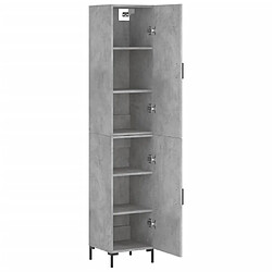 Avis vidaXL Buffet haut Gris béton 34,5x34x180 cm Bois d'ingénierie