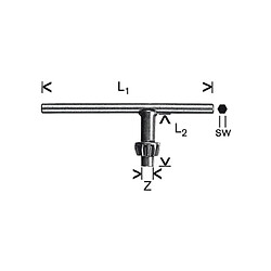 BOSCH Clé de rechange pour mandrins S3