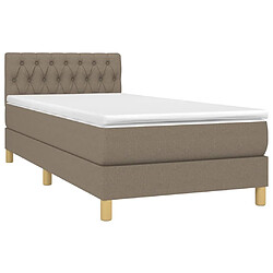 Avis Sommier à lattes LED,Cadre à lattes de lit avec matelas pour Adulte Taupe 80x200cm Tissu -MN91587