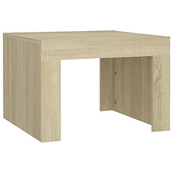 vidaXL Table basse Chêne sonoma 50x50x35 cm Bois d'ingénierie