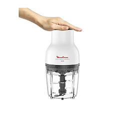 SEB MOULINEX DJ520110 Moulinette Essential, Hachoir 300 W, Bol 400 ml, 4 lames en acier inoxydable, Mini mixeur viande, Decoupe legu