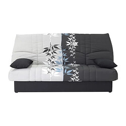 Clic clac 3 places DREAM - Tissu 100% Coton imprimé Ramage - Couchage 125x190 cm - L190 x P92 x H96 cm