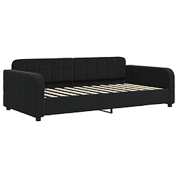 Acheter Maison Chic Lit d'appoint avec gigogne et tiroirs | Lit de jour | Lit de repos noir 90x200 cm velours -GKD89883