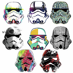 Roommates Stickers repositionnables Star Wars Casques de Stormtrooper 21,9CM X 92,7CM