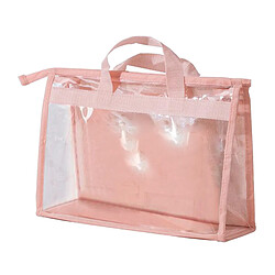 Organisateur De Sac à Main Pour Garde-robe Conteneur De Rangement Transparent Rose XL