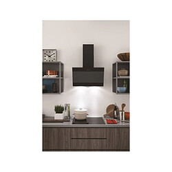 Hotte décorative inclinée 60cm 647m3/h noir - ihvp66lmk - INDESIT pas cher