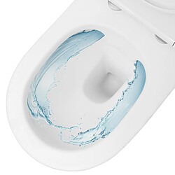 Acheter Ecd Germany WC suspendu sans rebord long en céramique blanc mat avec siège de WC Softclose