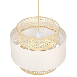 Avis Beliani Lampe suspension en rotin beige et naturel YUMURI