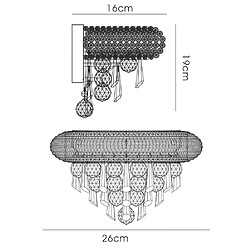 Avis Luminaire Center Applique murale Alexetra Small 1 Ampoule chrome poli/cristal