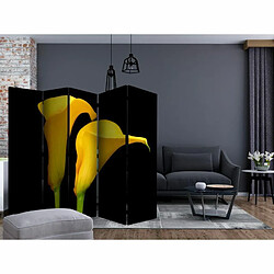 Paris Prix Paravent 5 Volets Two Yellow Calla Flowers 172x225cm