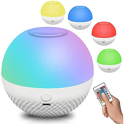 Universal Lumière de nuit LED Bébé, encore léger Lampe de chevet Touch Dimmable Lumière de nuit Enfant avec télécommande 16 tons Variation de couleur Lampe de nuit LED rechargeable Chambre à coucher Bébé Chambre d'enfant, (blanc) 